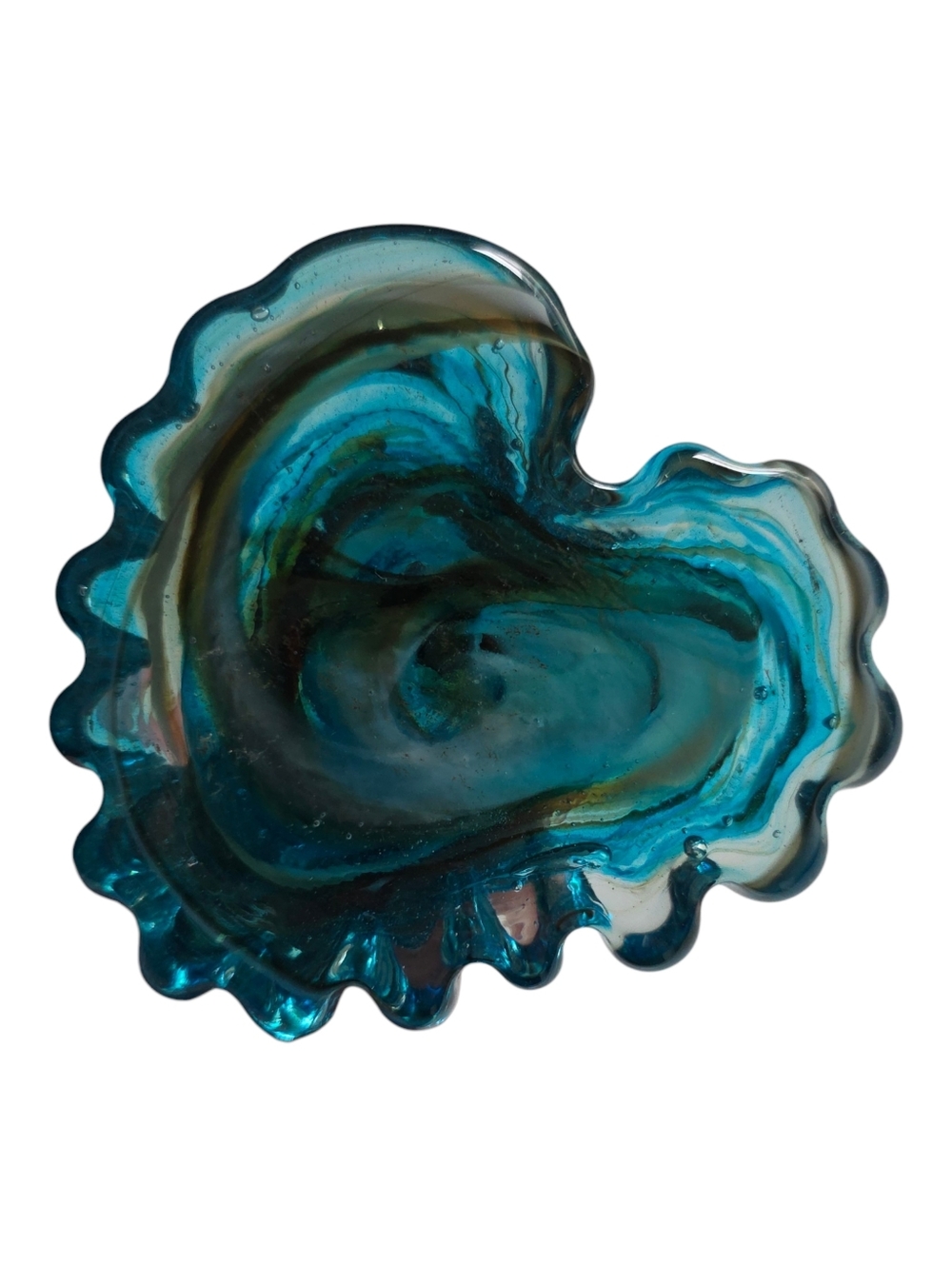 Hand Blown Art Glass Paperweight Bud Vase - Picture 5 of 7